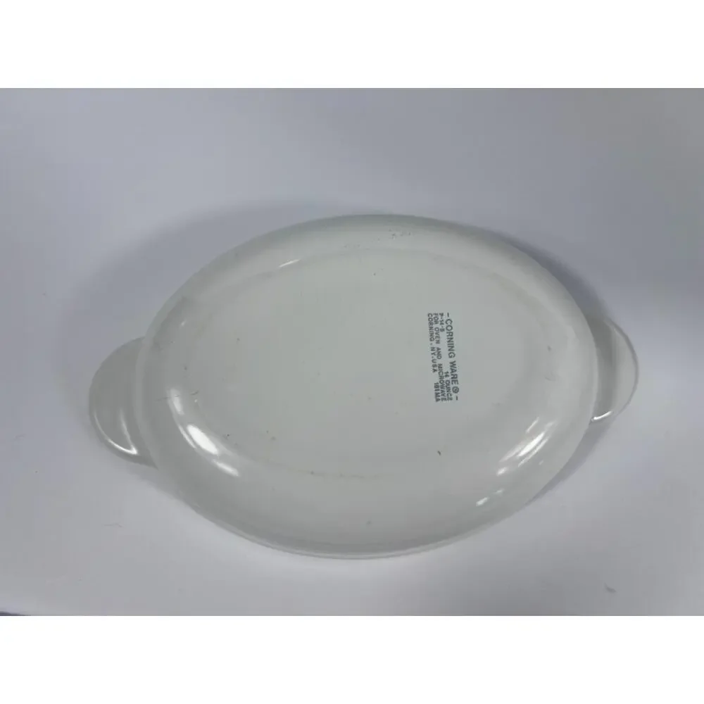 Vintage Corning Ware Grab It White Oval Casserole P-14-B w/Pyrex Lid P-14-C